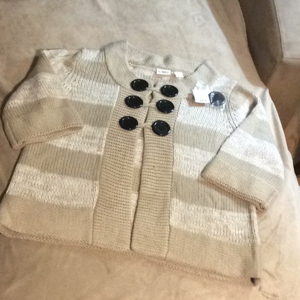 Striped Cato Cardigan Sweater NWT